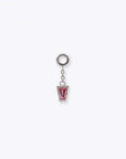 Linda Chain Charm - 14K WHITE - Pink Tourmaline