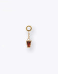 Linda Chain Charm - 14K YELLOW - Garnet