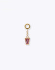 Linda Chain Charm - 14K YELLOW - Pink Tourmaline