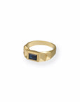 Verse Ring - 14K SOLID YELLOW - Blue Sapphire