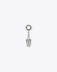 Linda Chain Charm - 14K WHITE - White Topaz