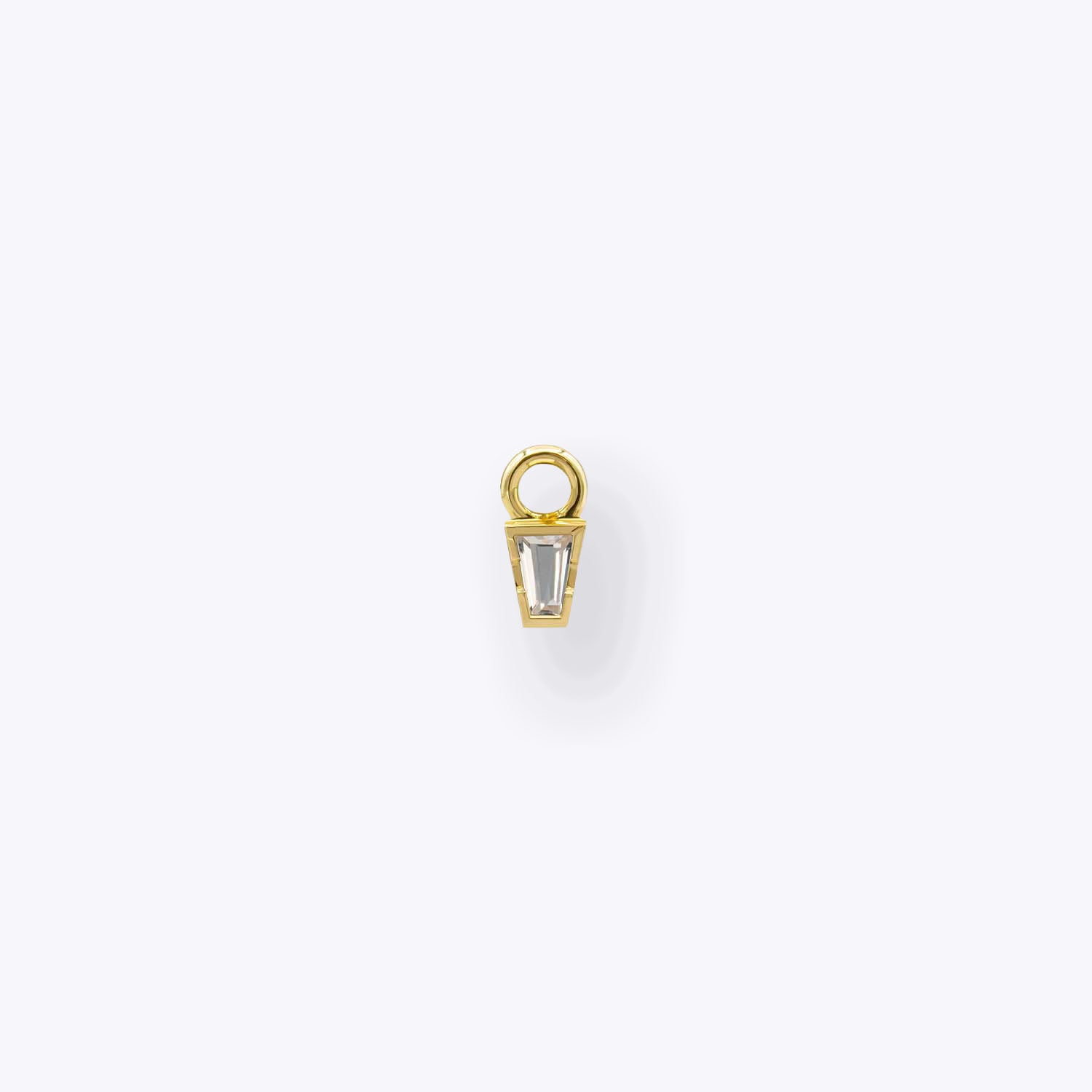 Linda Charm - 14K YELLOW - White Topaz