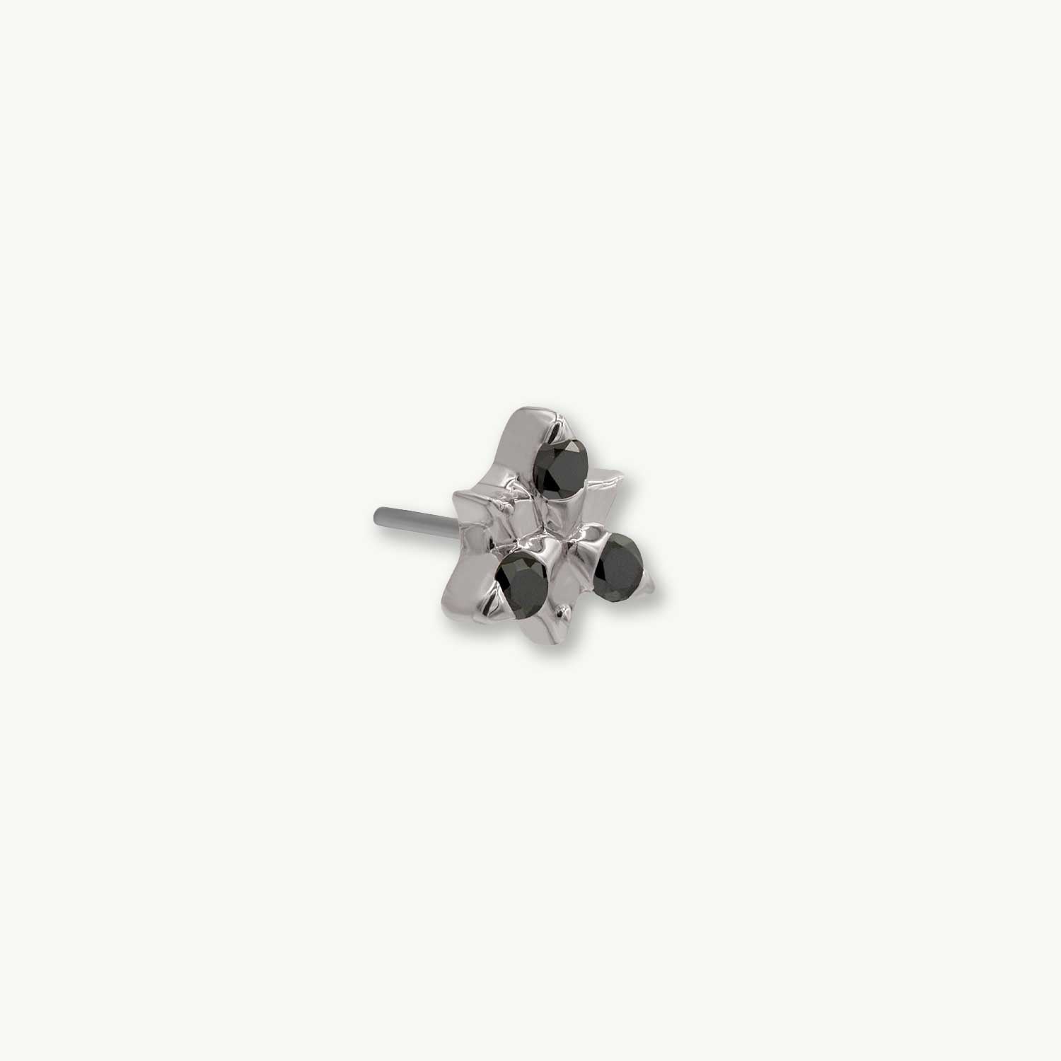 Neo - 14K WHITE - Black Diamond