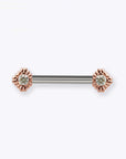 Omega 04 Side-Set - 14K ROSE - Diamond