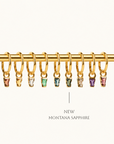 Linda Charm - 14K YELLOW - Montana Sapphire
