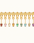 Linda Chain Charm - 14K WHITE - Citrine