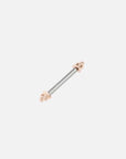 Threadless end affixed to each end of a straight barbell