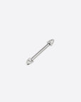 Threadless end affixed to each end of a straight barbell
